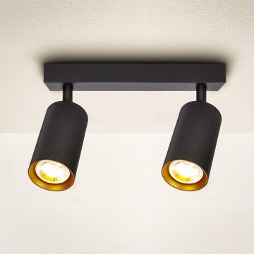 Brilagi - Faretto SELE 2xGU10/30W/230V nero/oro