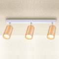 Brilagi - Faretto SELE 3xGU10/30W/230V bianco/decorazioni in rovere