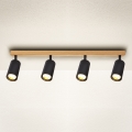 Brilagi - Faretto SELE 4xGU10/30W/230V nero/effetto rovere