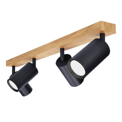 Brilagi - Faretto SELE 4xGU10/30W/230V nero/effetto rovere