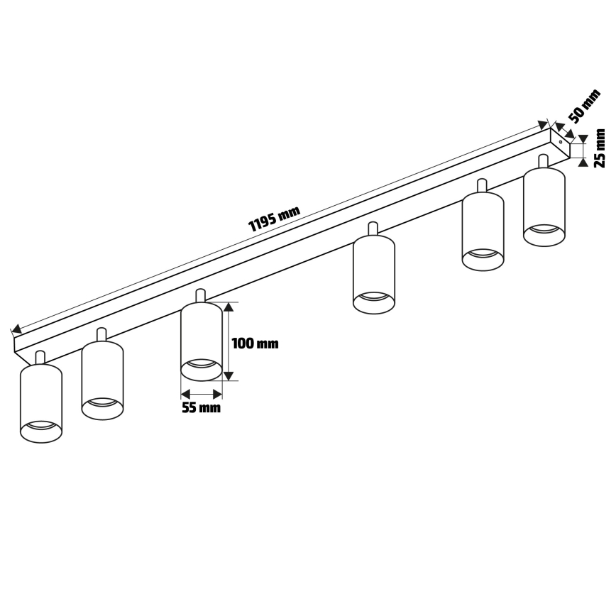 Brilagi - Faretto SELE 6xGU10/30W/230V antracite