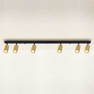 Brilagi - Faretto SELE GOLDEN 6xGU10/30W/230V nero/oro
