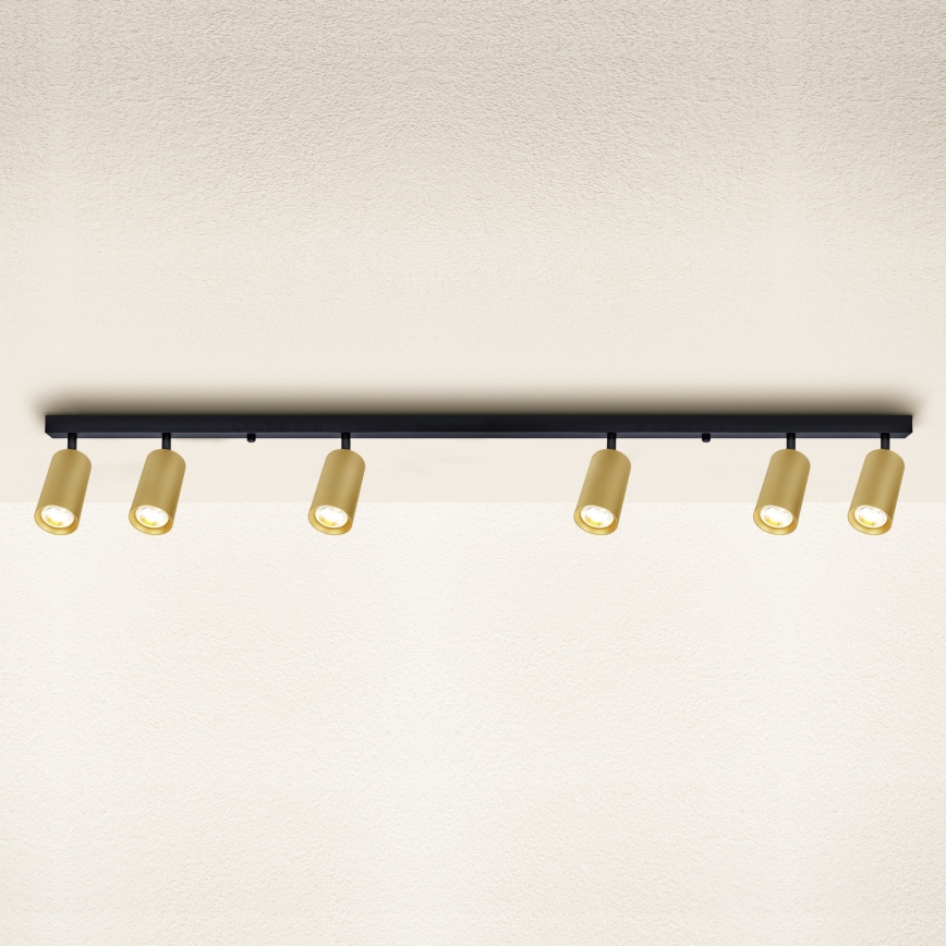 Brilagi - Faretto SELE GOLDEN 6xGU10/30W/230V nero/oro