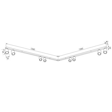 BRILAGI - Faretto SELE LONG 8xGU10/30W/230V bianco