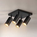 Brilagi - Faretto SELE SQUARE 4xGU10/30W/230V nero/oro
