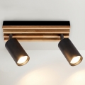 Brilagi - Faretto SELE WOOD 2xGU10/30W/230V nero/legno