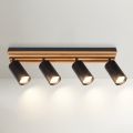 Brilagi - Faretto SELE WOOD 4xGU10/30W/230V nero/legno