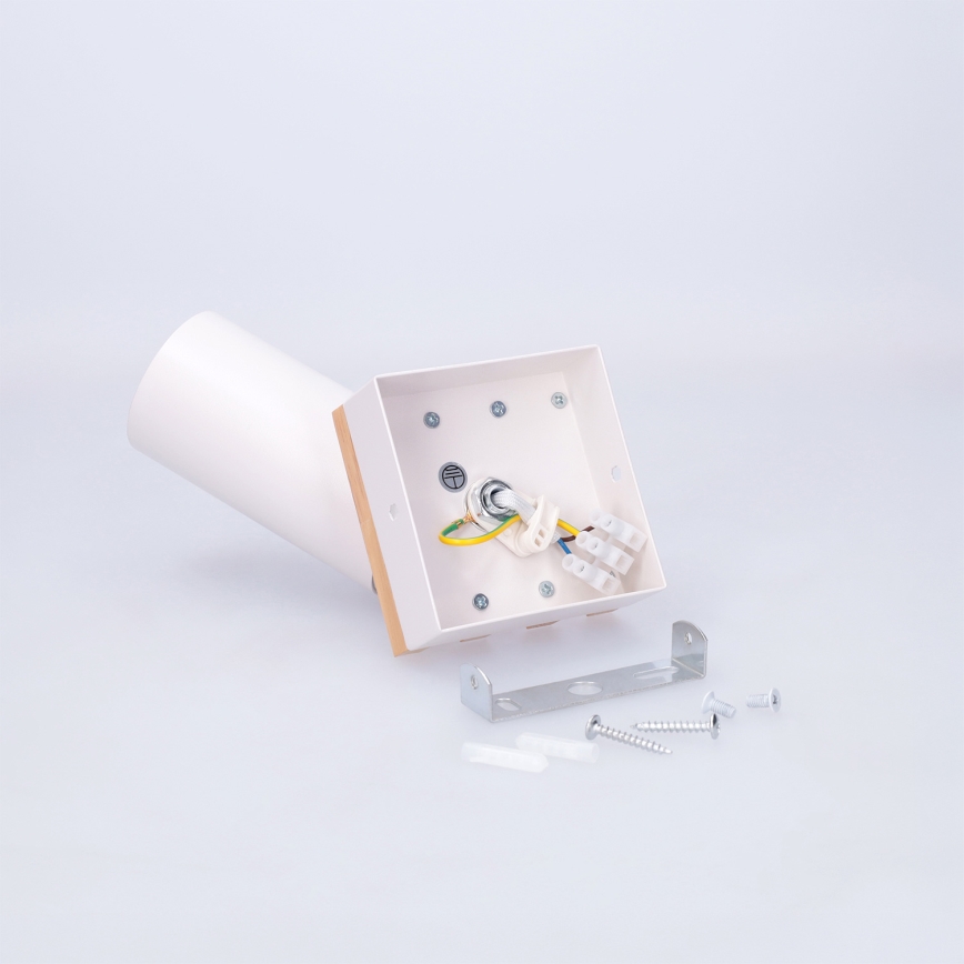Brilagi - Faretto SELE WOOD ACOUSTIC 1xGU10/30W/230V bianco/legno
