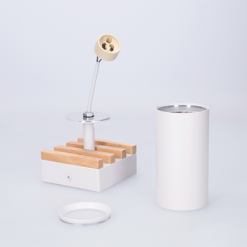 Brilagi - Faretto SELE WOOD ACOUSTIC 1xGU10/30W/230V bianco/legno