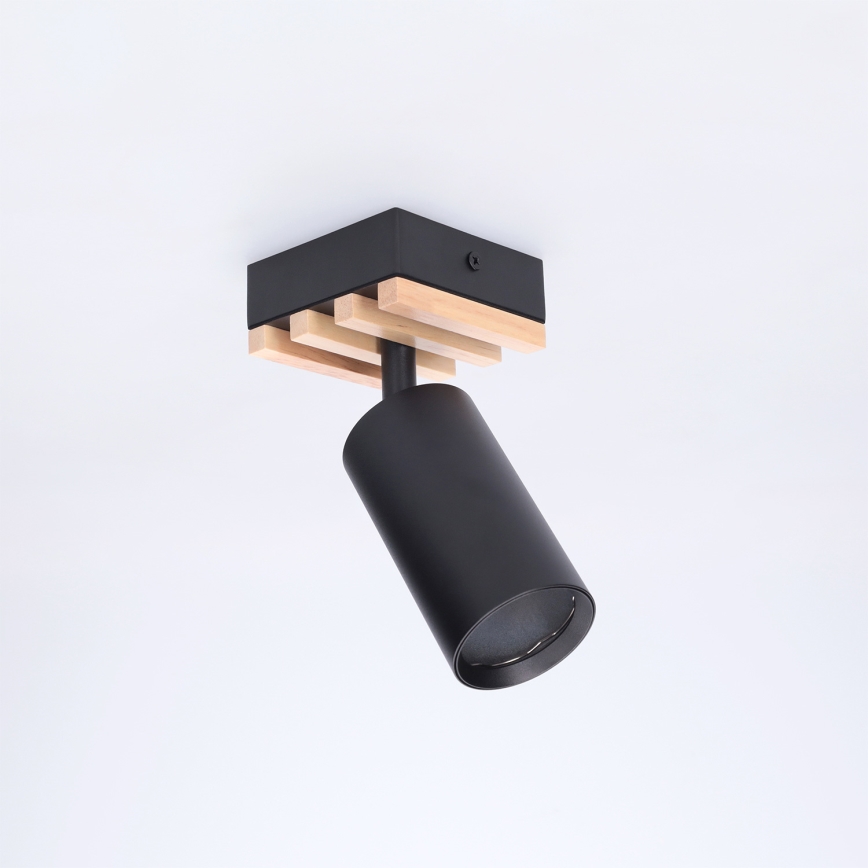 Brilagi - Faretto SELE WOOD ACOUSTIC 1xGU10/30W/230V nero/legno