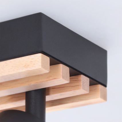 Brilagi - Faretto SELE WOOD ACOUSTIC 1xGU10/30W/230V nero/legno