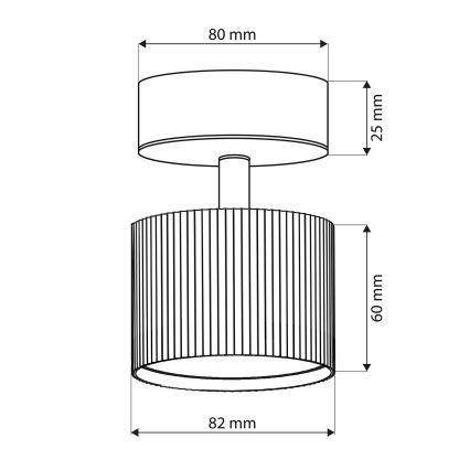Brilagi - Faretto STRIPY 1xGX53/15W/230V nero