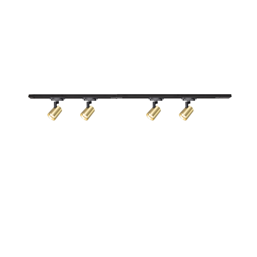 Brilagi - Faretto su binario HUSKY 4xGU10/10W/230V nero/oro