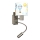 Brilagi - flexible LED-Kinder-Wandleuchte BOBO 1xE27/25W/230V + LED/3W mattchrom/weiß/mit Tiermotiven