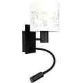 Brilagi - Flexible LED-Kinder-Wandleuchte BOBO 1xE27/25W/230V + LED/3W schwarz/weiß/Einhörner