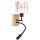 Brilagi - flexible LED-Kinder-Wandleuchte BOBO WOOD 1xE27/25W/230V + LED/3W Eiche/schwarz/weiß/rosa/Ballerina-Motiv