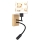 Brilagi - Flexible LED-Kinder-Wandleuchte BOBO WOOD 1xE27/25W/230V + LED/3W Eiche/schwarz/weiß/Teddybären
