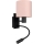 Brilagi - Flexible LED-Wandleuchte BOBO 1xE27/25W/230V + LED/3W schwarz/rosa