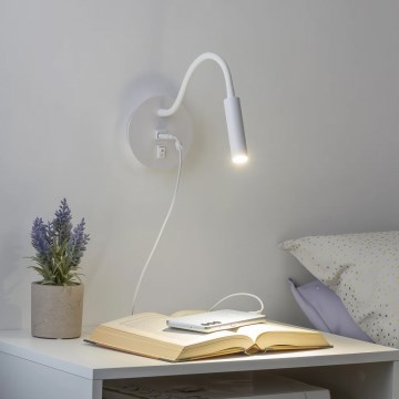 Brilagi - Flexible LED-Wandleuchte mit USB-Anschluss MAYA LED/3W/230V 4000K weiß