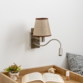 Brilagi - Flexible LED-Wandleuchte NUBILA 1xE27/25W/230V + LED/3W matt Chrom/braun