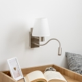 Brilagi - Flexible LED-Wandleuchte NUBILA 1xE27/25W/230V + LED/3W matt Chrom/weiß