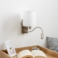 Brilagi - Flexible LED-Wandleuchte NUBILA 1xE27/25W/230V + LED/3W matt Chrom/weiß
