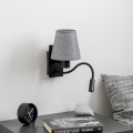 Brilagi - Flexible LED-Wandleuchte NUBILA 1xE27/25W/230V + LED/3W schwarz/grau