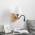 Brilagi - Flexible LED-Wandleuchte NUBILA WOOD 1xE27/25W/230V + LED/3W Eiche/weiß