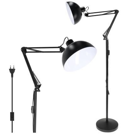 Brilagi - Flexible Stehleuchte TASKER 1xE27/60W/230V 157 cm schwarz