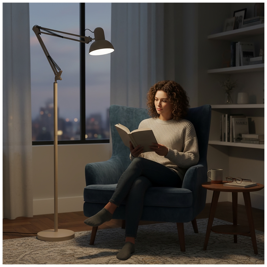 BRILAGI - Flexible Stehleuchte TASKER 1xE27/60W/230V 184 cm beige