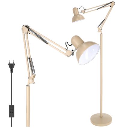 BRILAGI - Flexible Stehleuchte TASKER 1xE27/60W/230V 184 cm beige