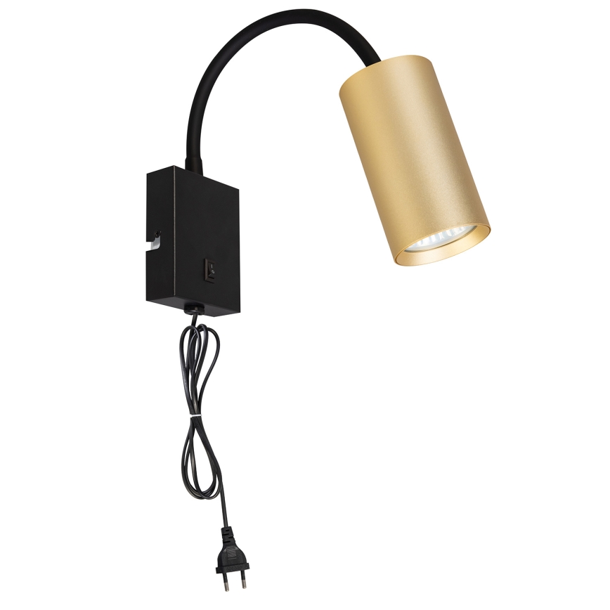 Brilagi - Flexible Wandleuchte mit Schalter SELE 1xGU10/30W/230V schwarz/gold