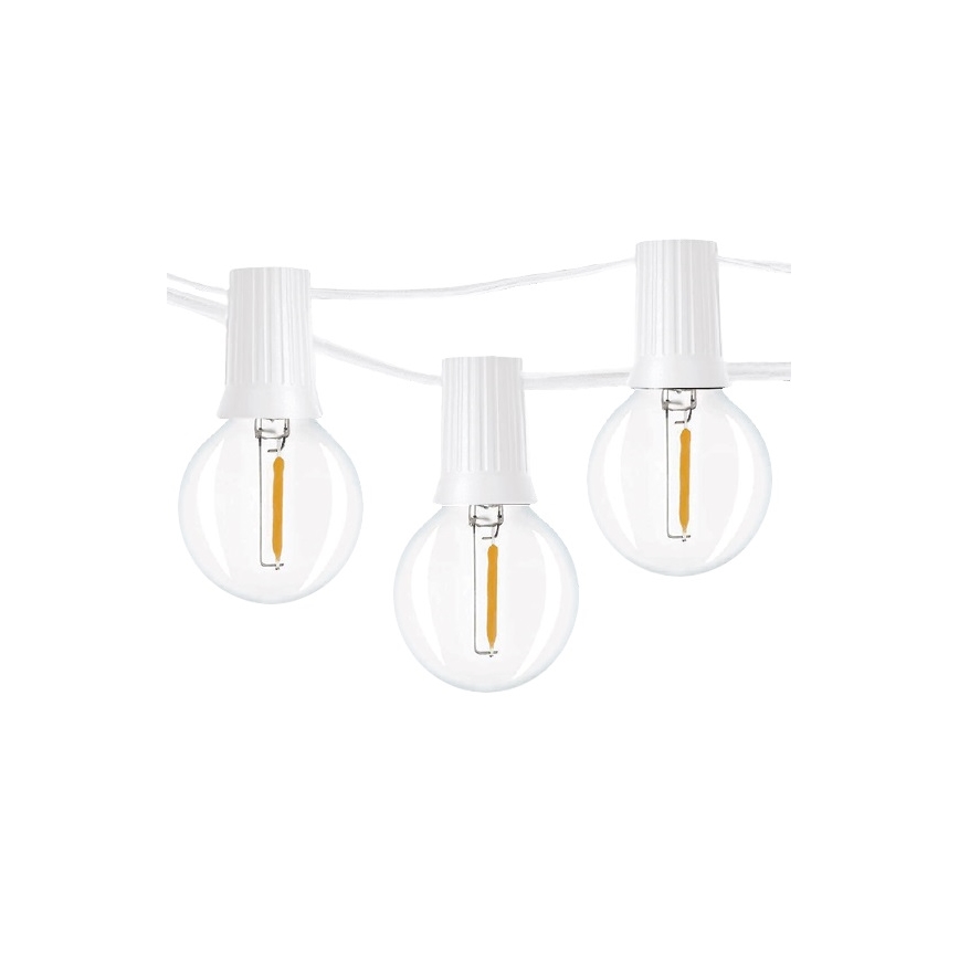 Brilagi - Guirlande décorative extérieure GARLAND 25xE12 20m blanc IP44 blanc chaud