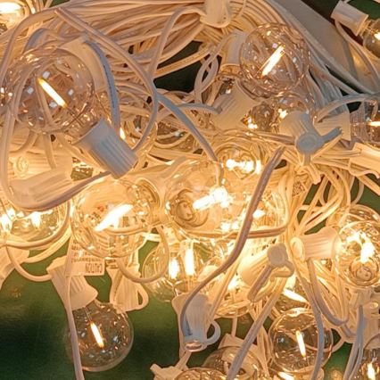 Brilagi - Guirlande décorative extérieure GARLAND 25xE12 20m blanc IP44 blanc chaud