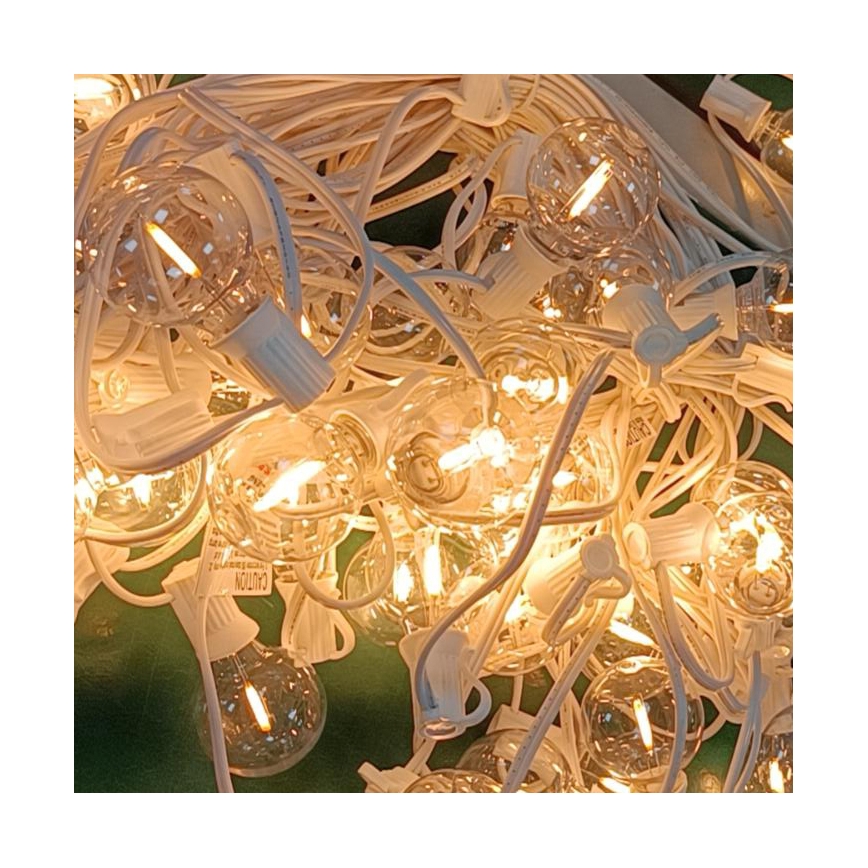 Brilagi - Guirlande décorative extérieure GARLAND 25xE12 20m blanc IP44 blanc chaud
