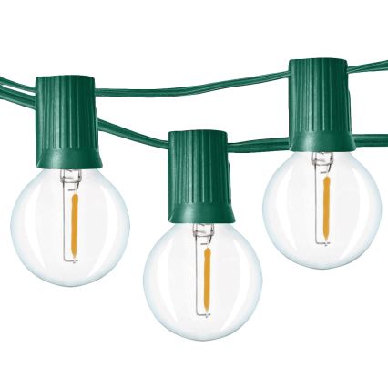 Brilagi -Guirlande décorative extérieure GARLAND 25xE12 20m vert IP44 blanc chaud