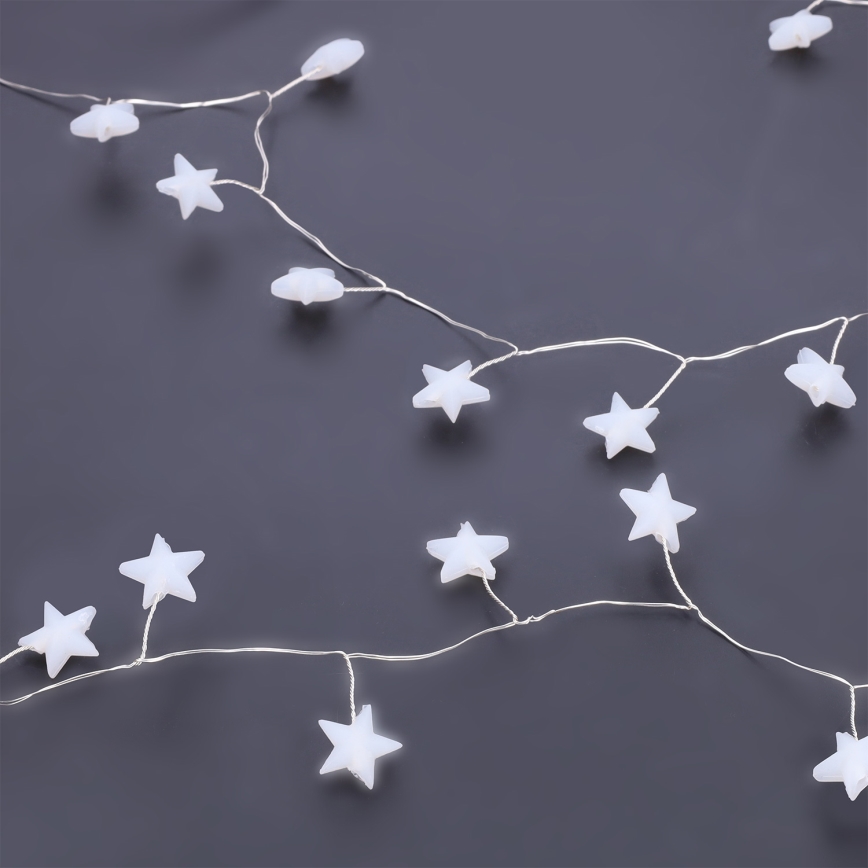 Brilagi - Guirlande LED 40xLED/3xAA 1,8m blanc chaud étoiles