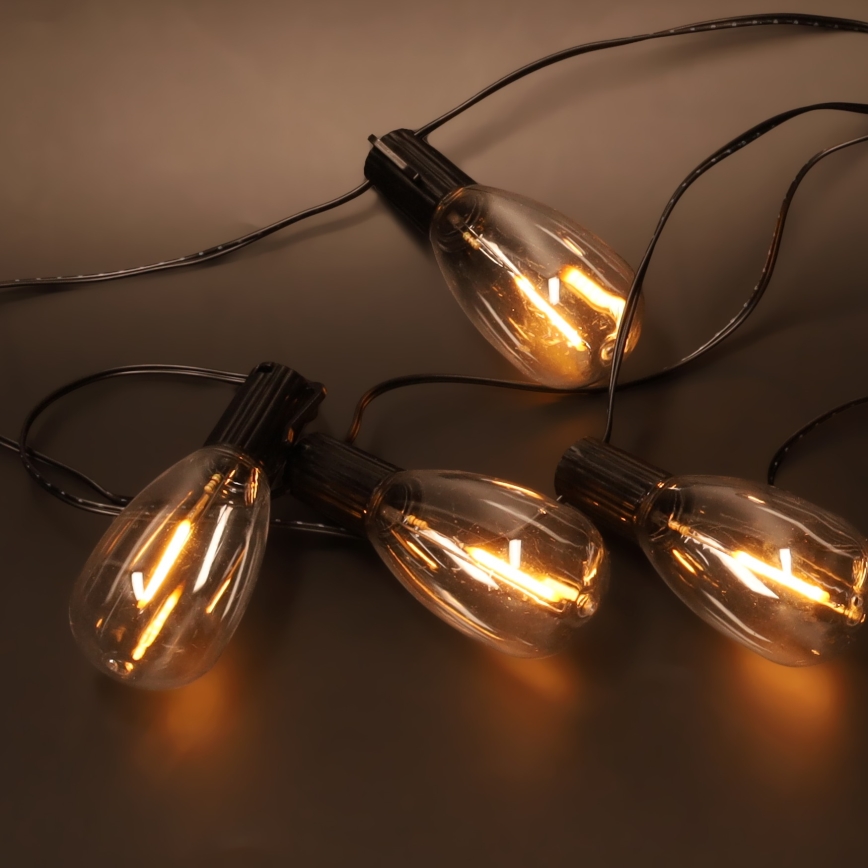 Brilagi - Guirlande LED d'extérieur 10xLED/3xAA 3,2 m IP44 blanc chaud