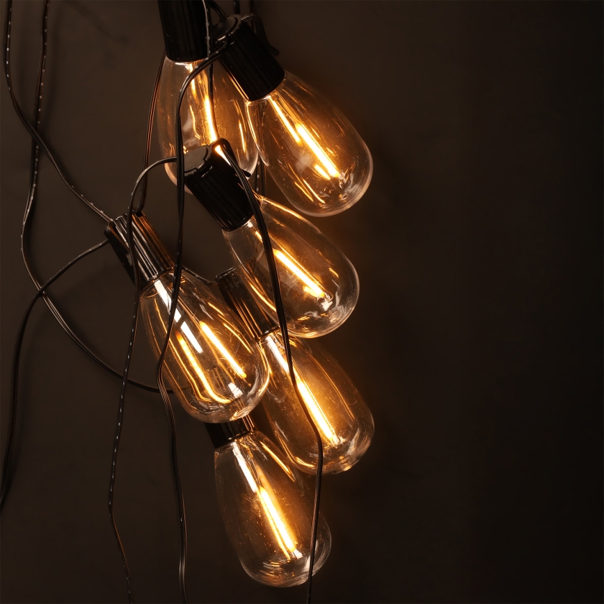 Brilagi - Guirlande LED d'extérieur 10xLED/3xAA 3,2 m IP44 blanc chaud