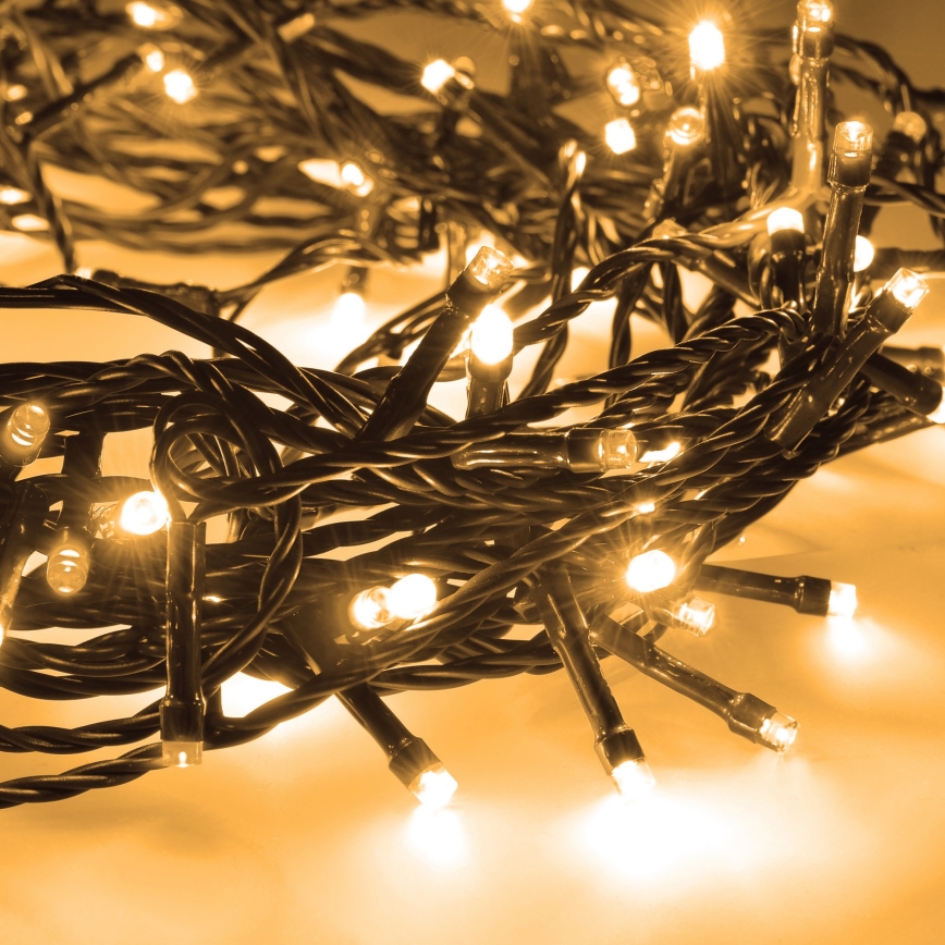 Brilagi - Guirlande LED d'extérieur 200 LED, 8 fonctions, 23 m, IP44, blanc chaud