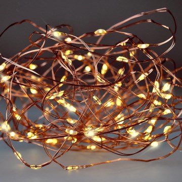 Brilagi - Guirlande lumineuse LED 100xLED/3xAA 10m blanc chaud