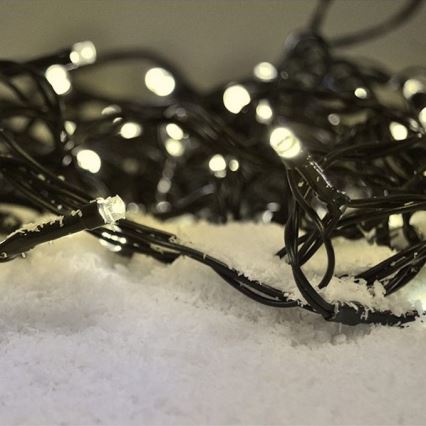 BRILAGI - Guirlande lumineuse LED d'extérieur pour Noël, 100 LED, 8 fonctions, 13 m, IP44, blanc chaud
