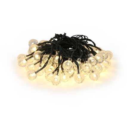 Brilagi - Guirlande solaire décorative BUBBLE 50xLED/8 fonctions 7m IP65 blanc chaud