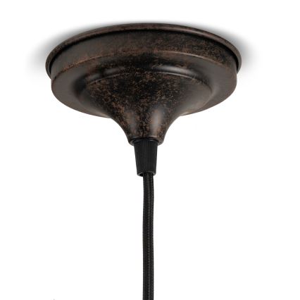 Brilagi - Hängeleuchte am Kabel FORGE 1×E27/60W/230V Ø 22 cm, braun