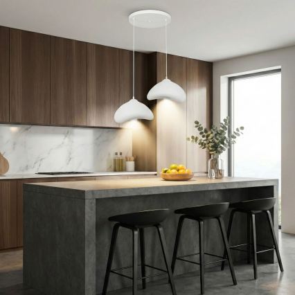 Brilagi - Hängeleuchte an Kabel LUNA 2xE27/40W/230V Ø 45 cm weiß