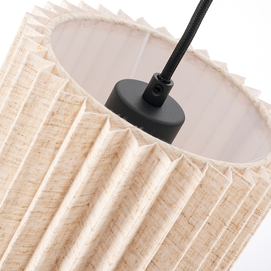 Brilagi - Hängeleuchte an Kabel NORDIC WAVE 3xE27/15W/230V Ø 38 cm Leinen/Schwarz