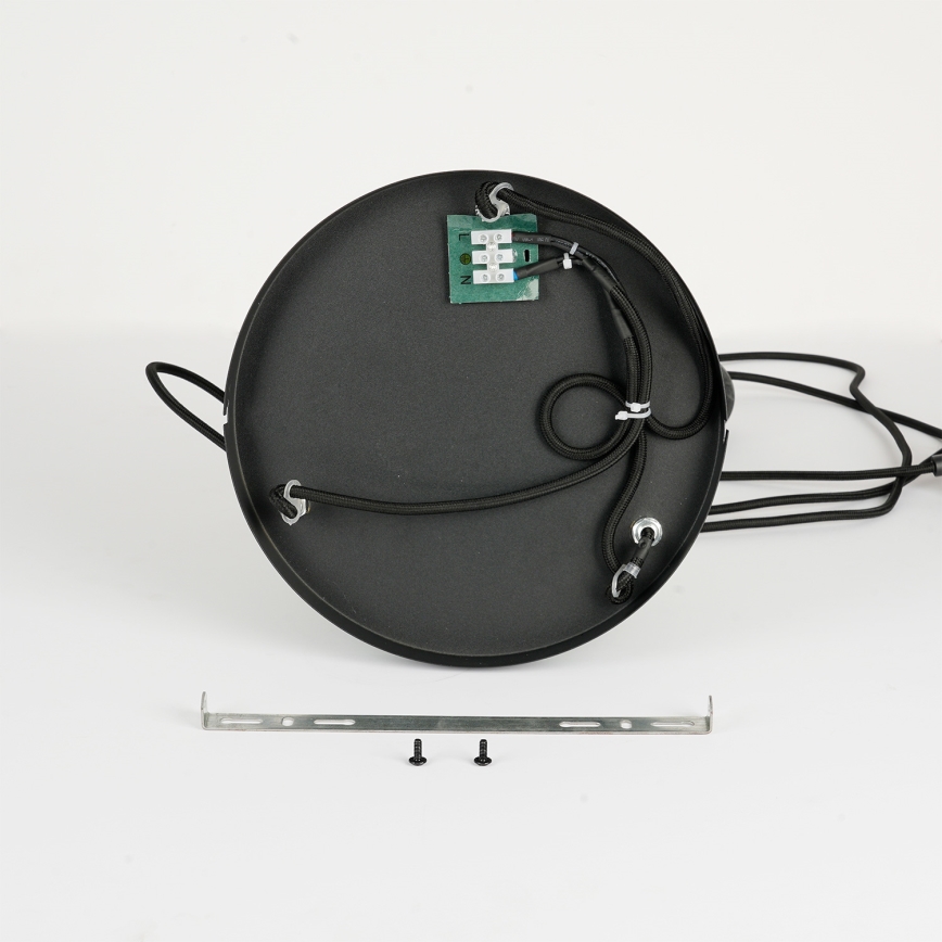 Brilagi - Hängeleuchte an Kabel NORDIC WAVE 3xE27/15W/230V Ø 38 cm Leinen/Schwarz