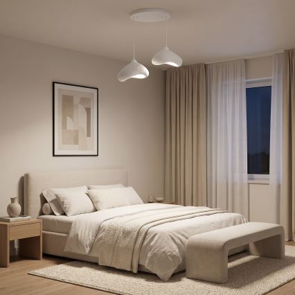 Brilagi - Hängeleuchte an Kabel WABI SABI 2xE27/40W/230V Ø 45 cm weiß