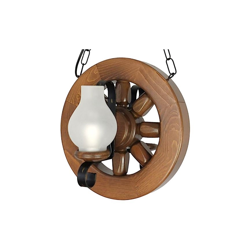 Brilagi - Hängeleuchte an Kette ROATA 2xE14/40W/230V Buche/Walnuss