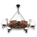 Brilagi - Hängeleuchte an Kette ROATA 5xE14/40W/230V Buche/Walnuss
